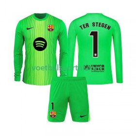 FC Barcelona Ter Stegen 1 Doelman Kind Thuis Tenue 2025-26 L/S
